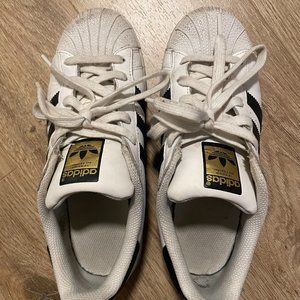 Women’s Adidas Superstar Size 7 - Black & White Shell Toe